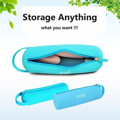 Mua Thùng bút tròn túi silicone trang điểm túi lưu trữ cầm tay túi lưu trữ silicone chống thấm đồ trang sức túi silicone online manufacture
