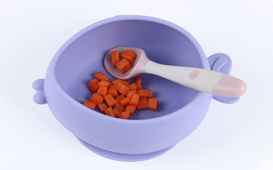 Silicone mềm trẻ em hoạt hình hình con cá mút bát Silicone cấp thực phẩm cho trẻ em bộ đồ ăn bát