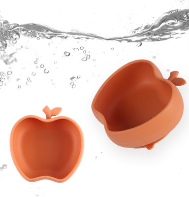Đồ ăn silicone em bé Apple hình em bé silicone bổ sung thức ăn Bowl em bé tự nuôi không trượt silicone Bowl