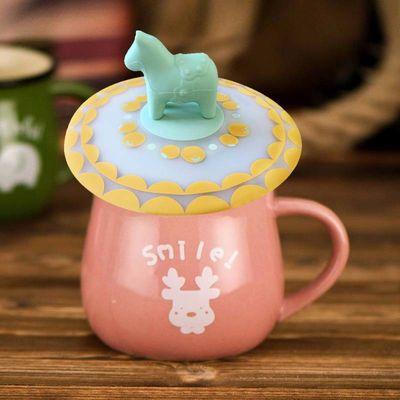 Cartoon tùy chỉnh chống rò rỉ silicone cup cup không mùi và không độc