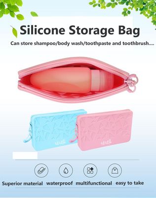 Túi đựng mỹ phẩm bằng silicon hình thỏ hình vuông Thời trang Túi đựng thay đổi bằng silicon màu trơn