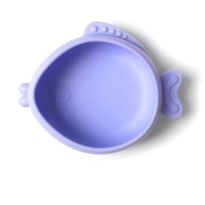 Bộ đồ ăn bằng silicon cho bé hình con cá sáng tạo, ống hút trẻ em, bộ đồ ăn, bát silicon