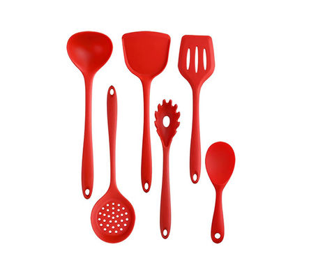 Bộ dụng cụ nấu ăn nhà bếp, 6 PC Non-Stick Silicone dụng cụ nấu ăn nhà bếp Spatula Silicone Handle Silicone Kitchen