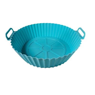 Đồ bán buôn gấp có thể sử dụng lại không dính silicone Air Fryer Liner Baking Mat Cake Pan Circular Air Fryer Silicone Pot Liner